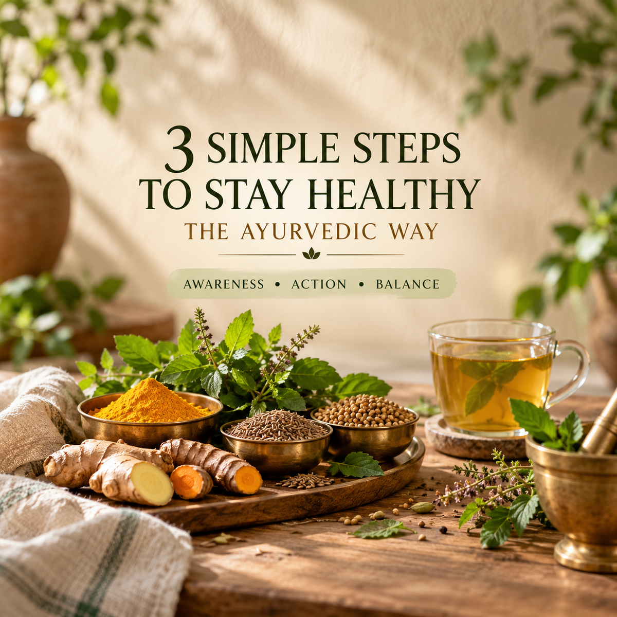 3 Simple Steps to Stay Healthy the Ayurvedic Way