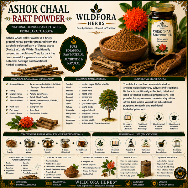 Ashok Chaal Rakt Powder (Saraca asoca) – Premium Ashoka Bark Herbal Powder Guide