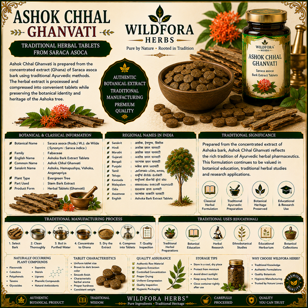 Ashok Chhal Ghanvati (Saraca asoca) – Premium Ashoka Bark Extract Tablets Guide