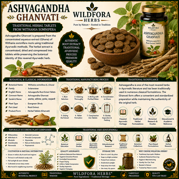 Ashvagandha Ghanvati (Withania somnifera) – Premium Ashwagandha Root Extract Tablets Guide
