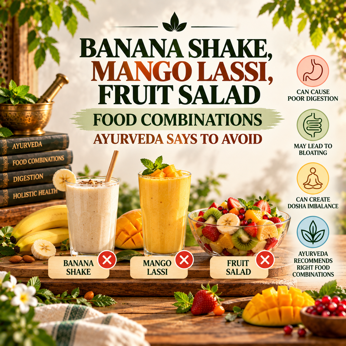 Banana Shake, Mango Lassi, Fruit Salad? Food Combinations Ayurveda Says to Avoid