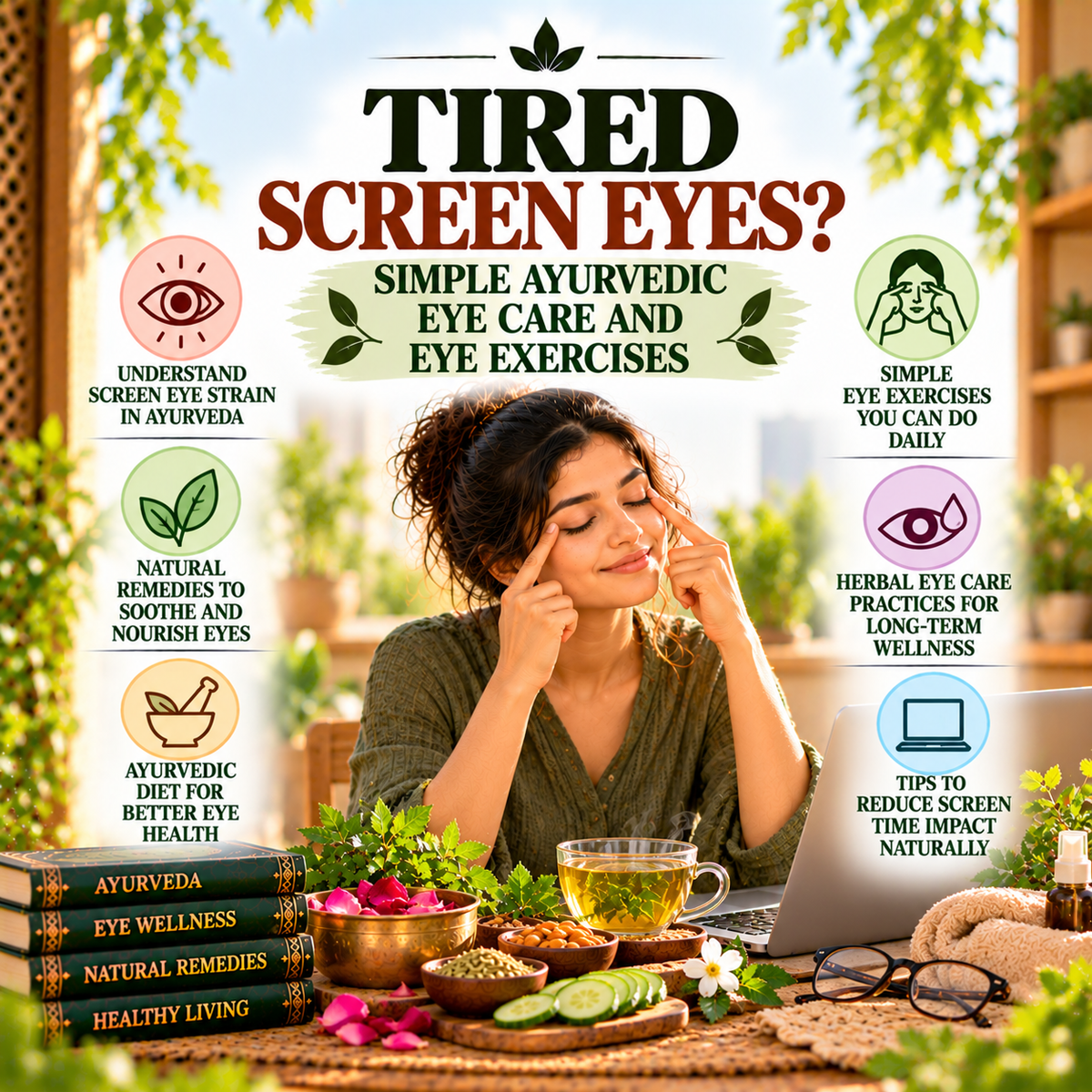 Tired Screen Eyes? Simple Ayurvedic Eye Care and Eye Exercises