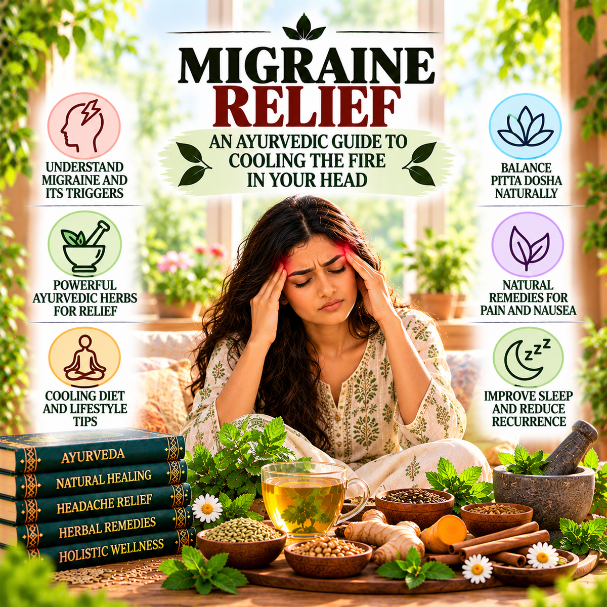 Migraine Relief: An Ayurvedic Guide to Cooling the Fire in Your Head