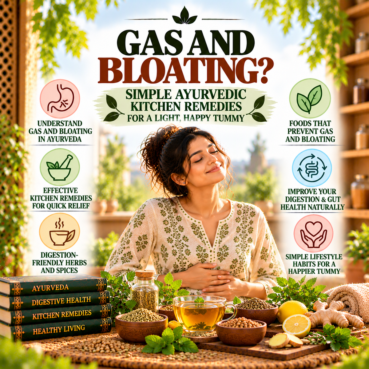 Gas and Bloating? Simple Ayurvedic Kitchen Remedies for a Light, Happy Tummy