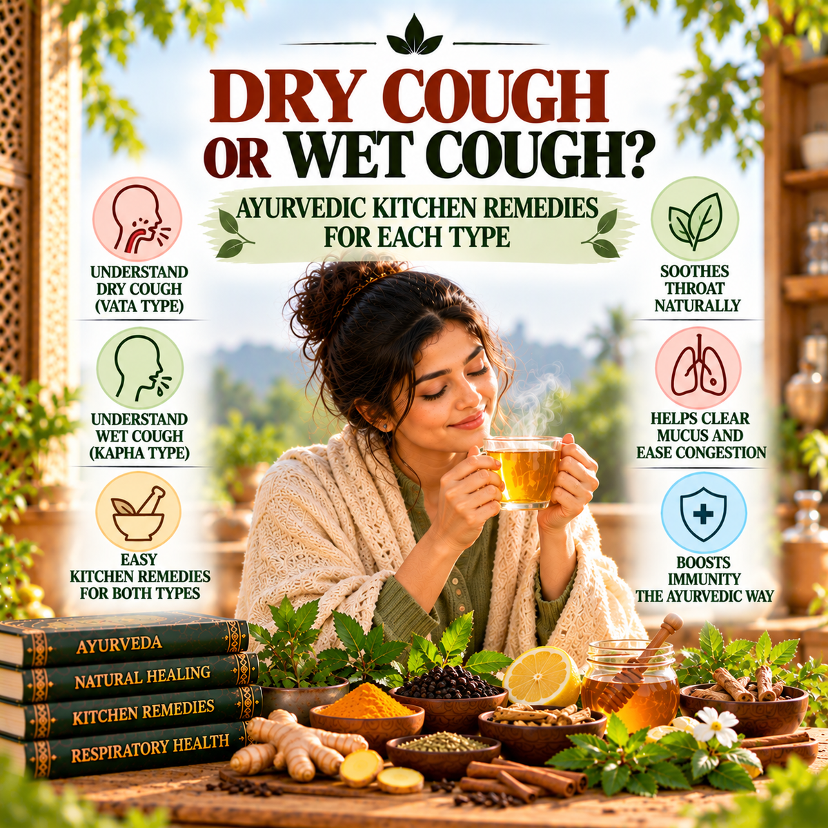 Dry Cough or Wet Cough? Ayurvedic Kitchen Remedies for Each Type