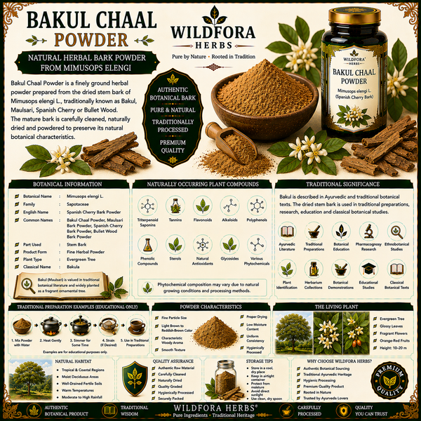 Bakul Chaal Powder (Mimusops elengi) – Premium Maulsari Bark Herbal Powder Guide