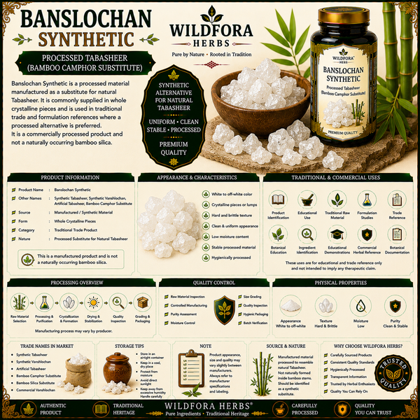 Banslochan Synthetic (Tabasheer) – Bamboo Camphor Processed Material Guide