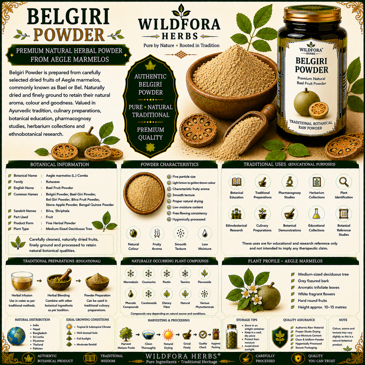 Belgiri Powder (Aegle marmelos) | Premium Bael Giri Herbal Powder