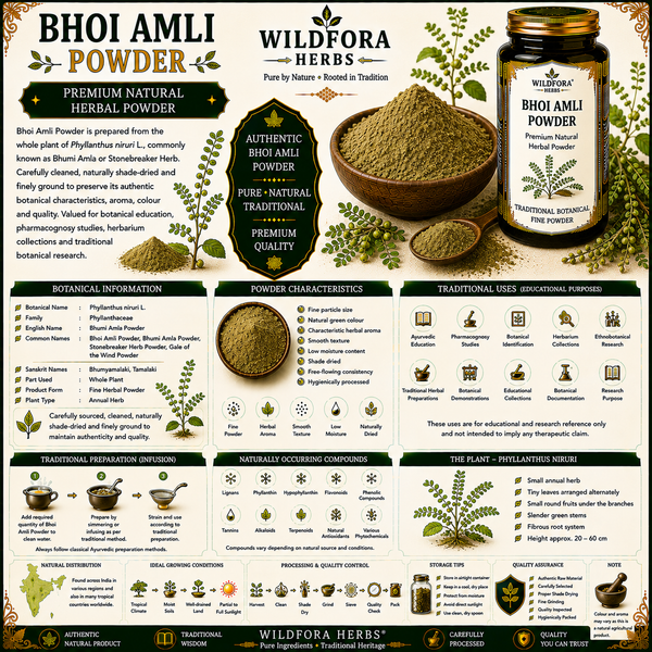 Bhoi Amli Powder (Phyllanthus niruri) | Premium Bhumi Amla Herbal Powder