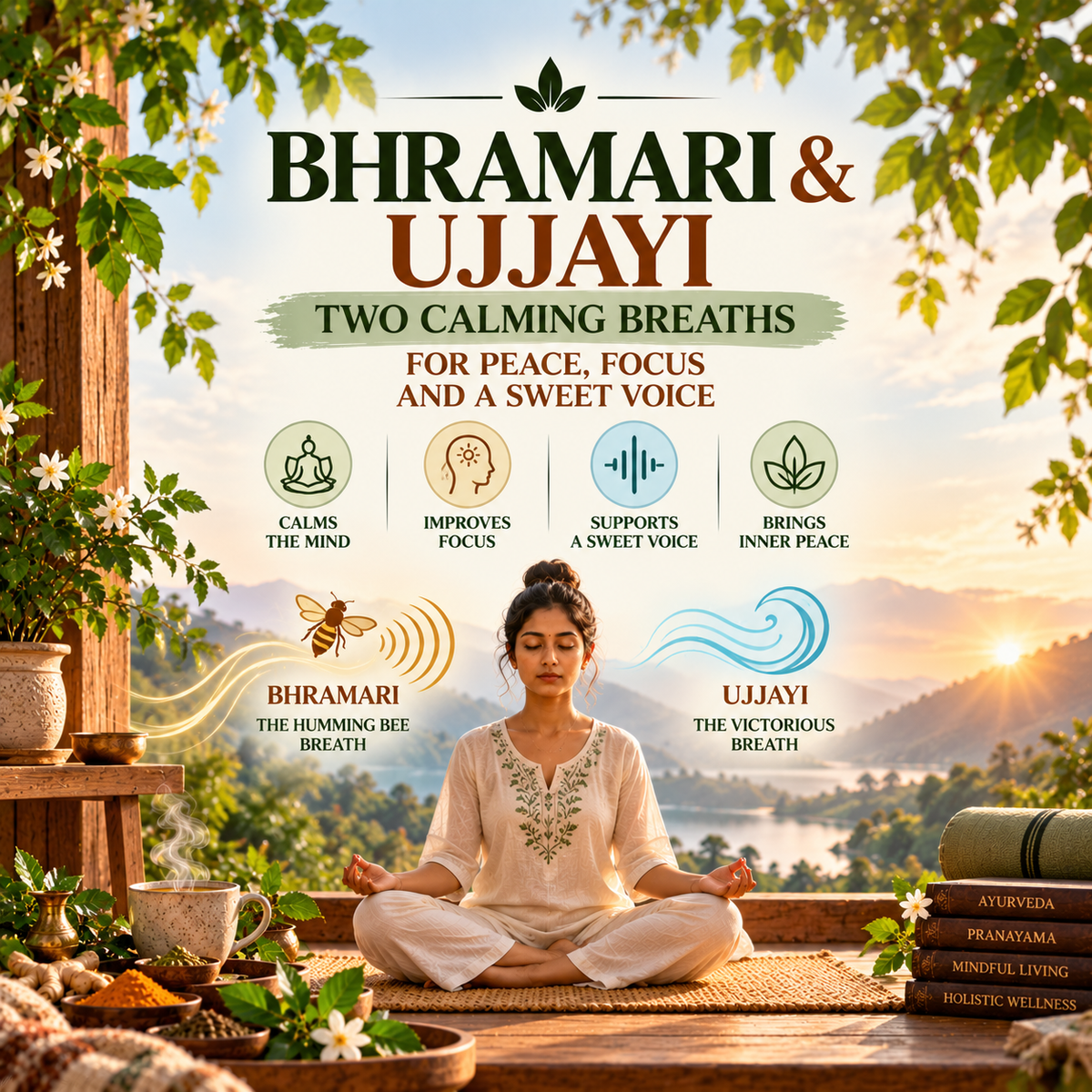 Bhramari and Ujjayi: Two Calming Breaths for Peace, Focus and a Sweet Voice