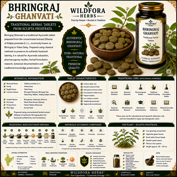 Bhringraj Ghanvati (Eclipta prostrata) | Premium Bhringraj Vati Herbal Tablets