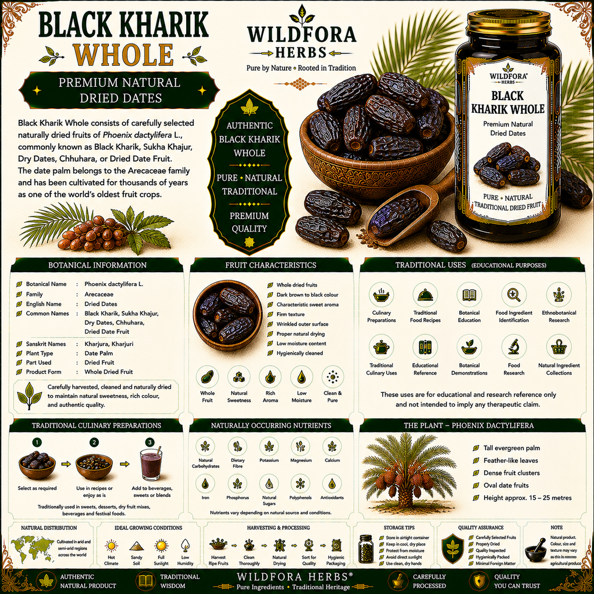 Black Kharik Whole (Phoenix dactylifera) – Premium Dried Dates Guide