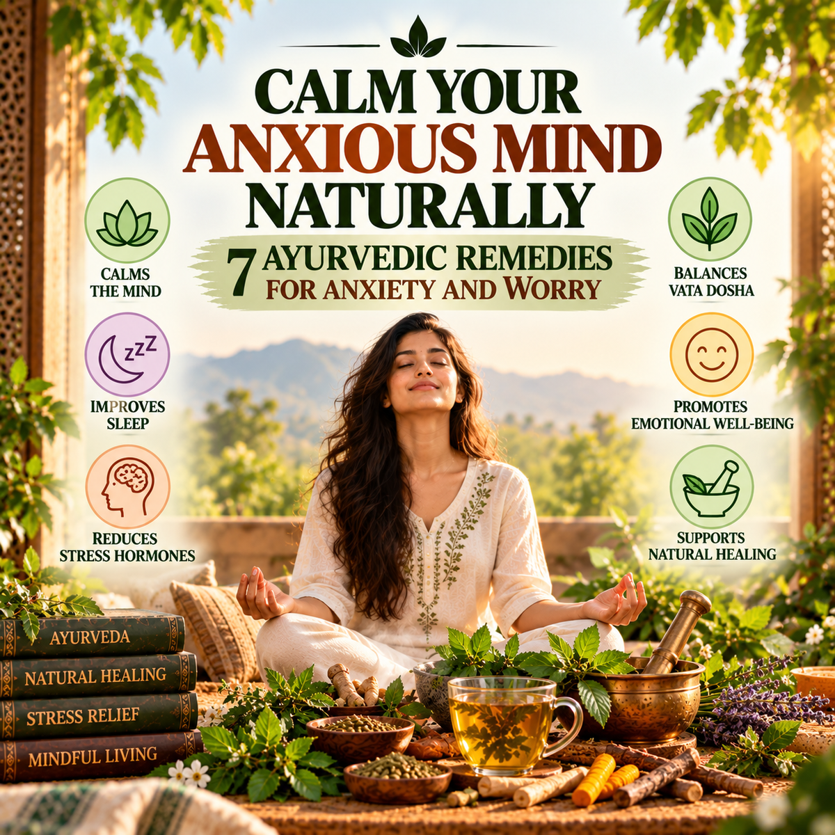 Calm Your Anxious Mind Naturally: 7 Ayurvedic Remedies for Anxiety and Worry