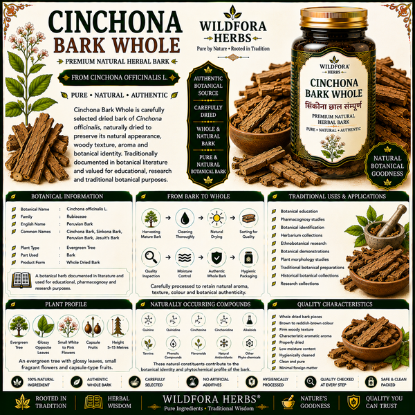 Cinchona Bark Whole (Cinchona officinalis) | Premium Natural Sinkona Herbal Bark