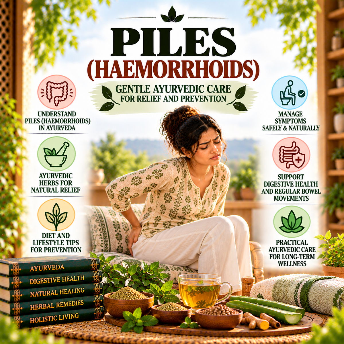 Piles (Haemorrhoids): Gentle Ayurvedic Care for Relief and Prevention