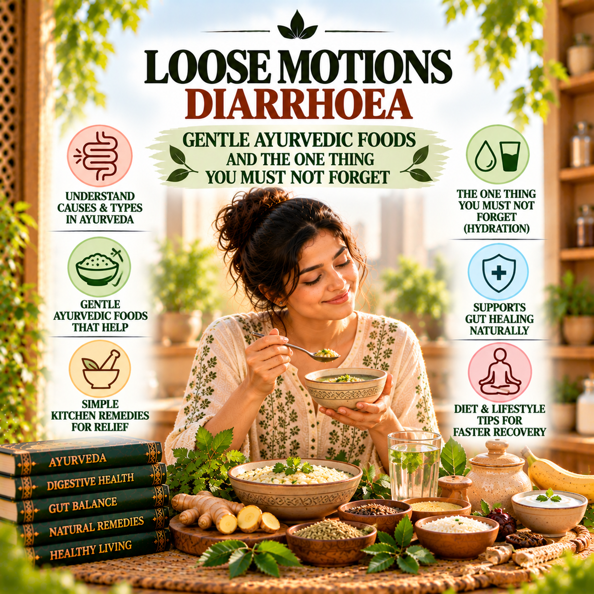 Loose Motions (Diarrhoea): Gentle Ayurvedic Foods and the One Thing You Must Not Forget