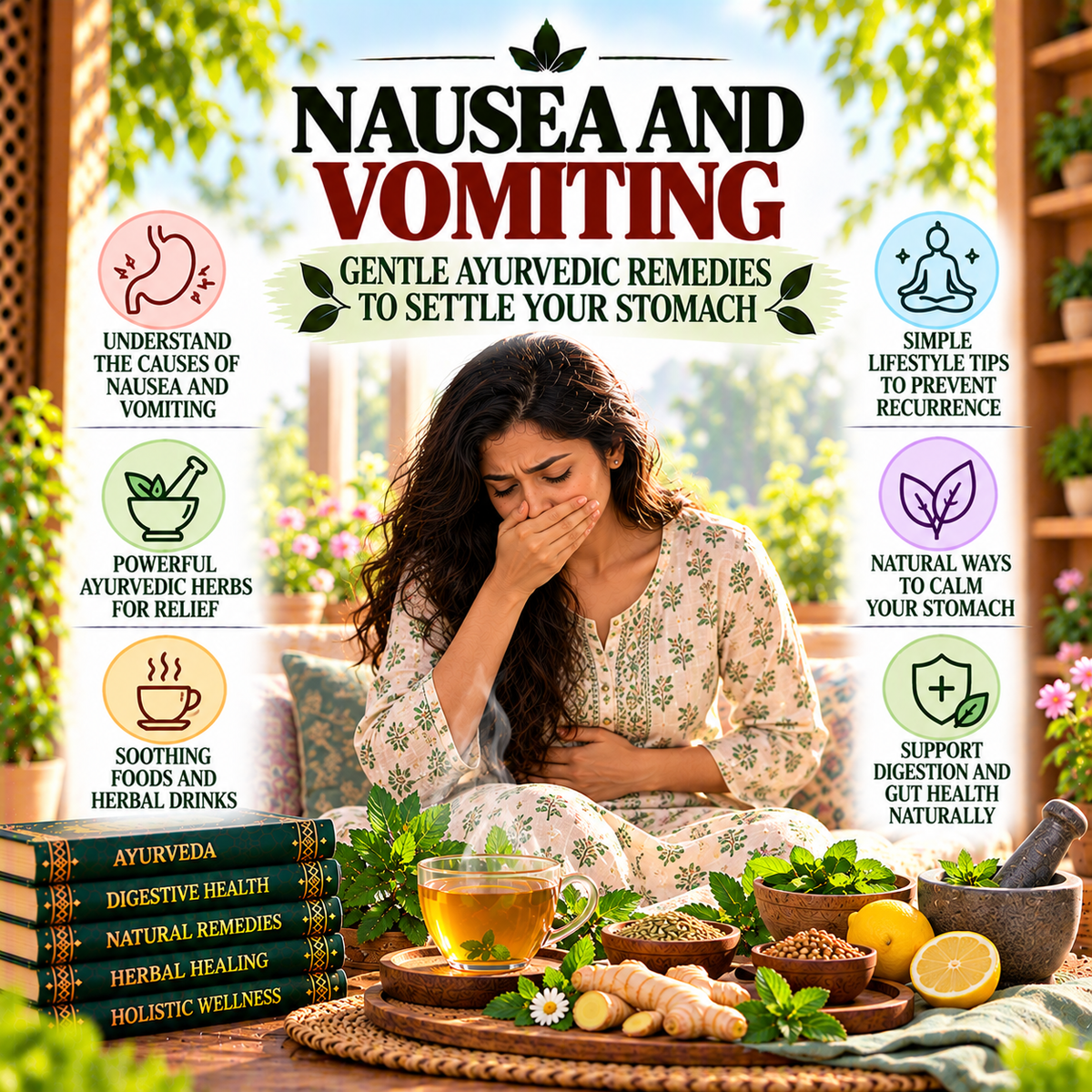 Nausea and Vomiting: Gentle Ayurvedic Remedies to Settle Your Stomach