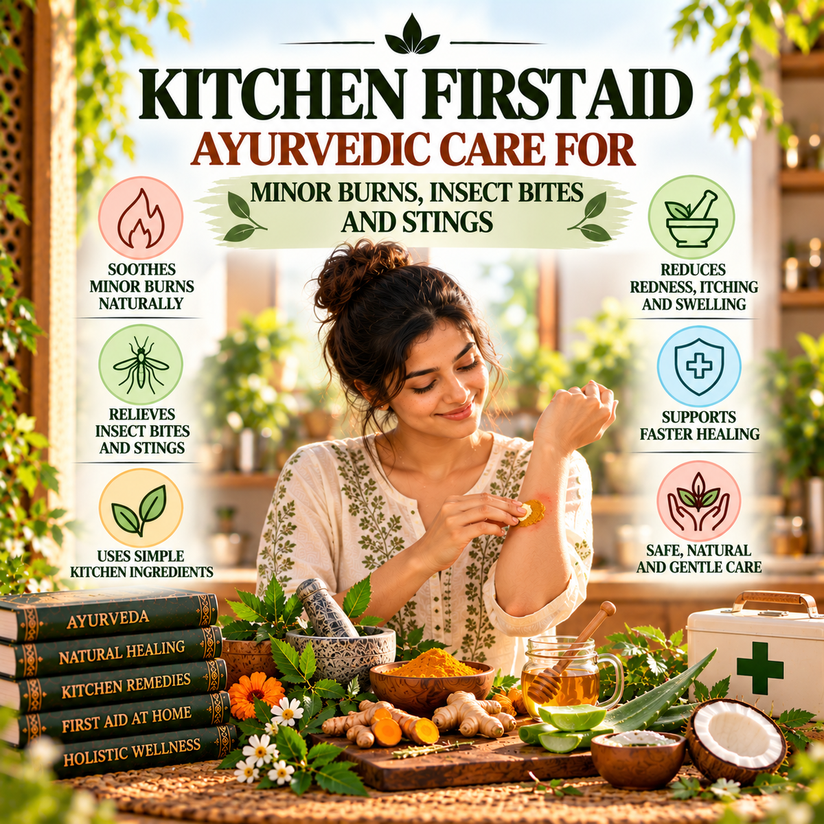 Kitchen First Aid: Ayurvedic Care for Minor Burns, Insect Bites and Stings