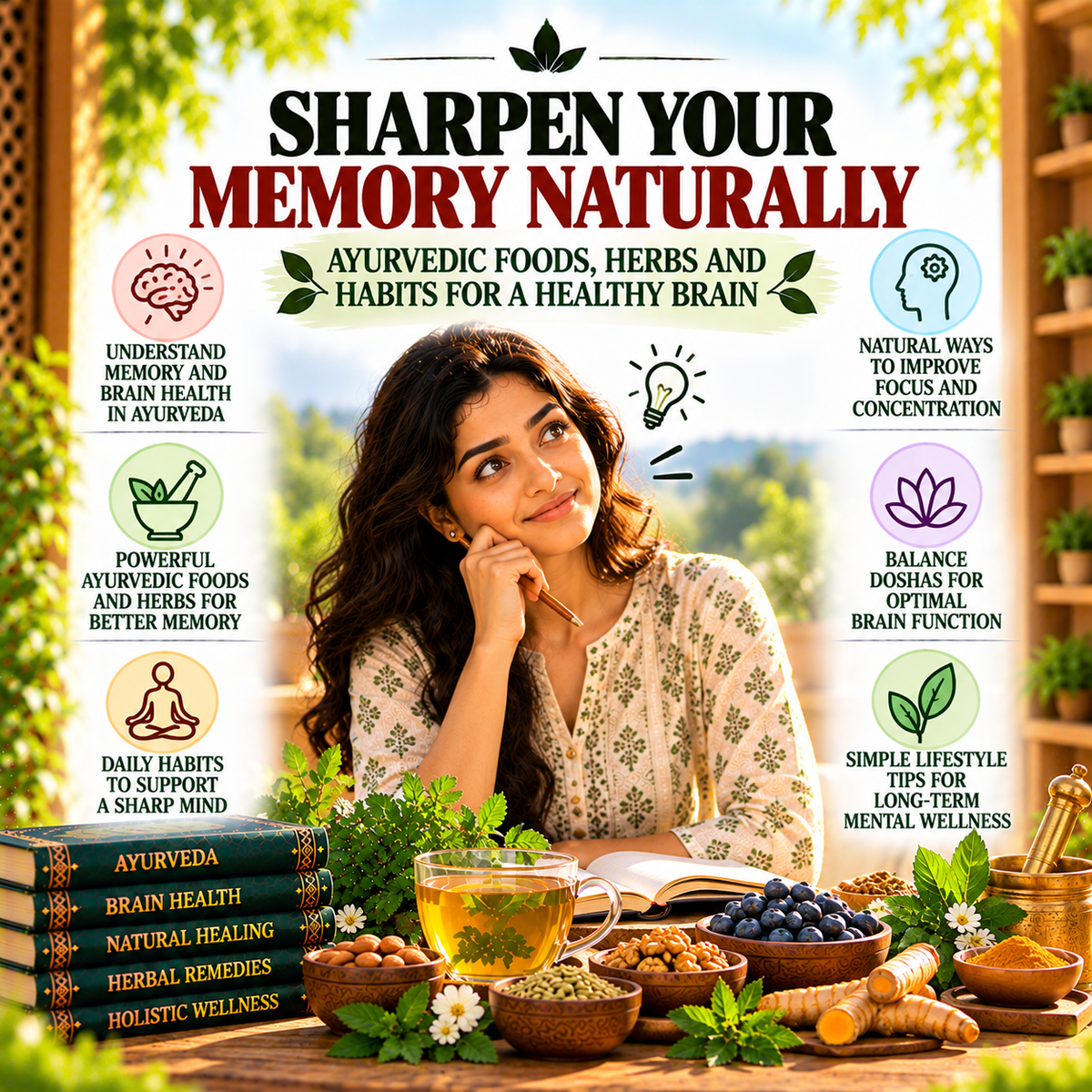 Sharpen Your Memory Naturally: Ayurvedic Foods, Herbs and Habits for a Healthy Brain