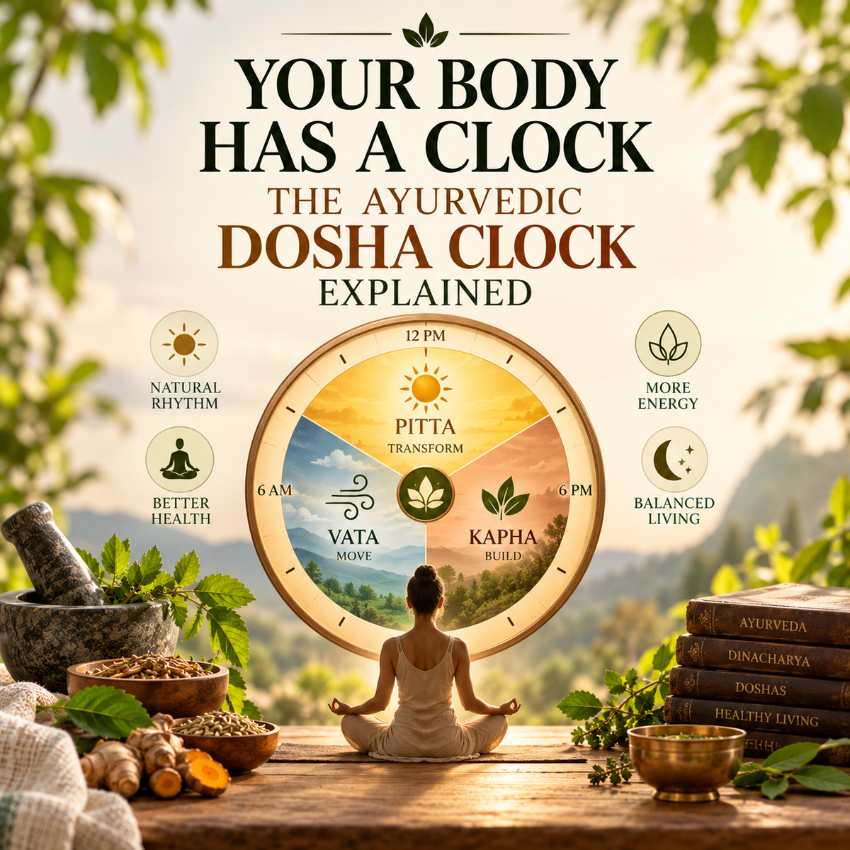 Your Body Has a Clock: The Ayurvedic Dosha Clock Explained