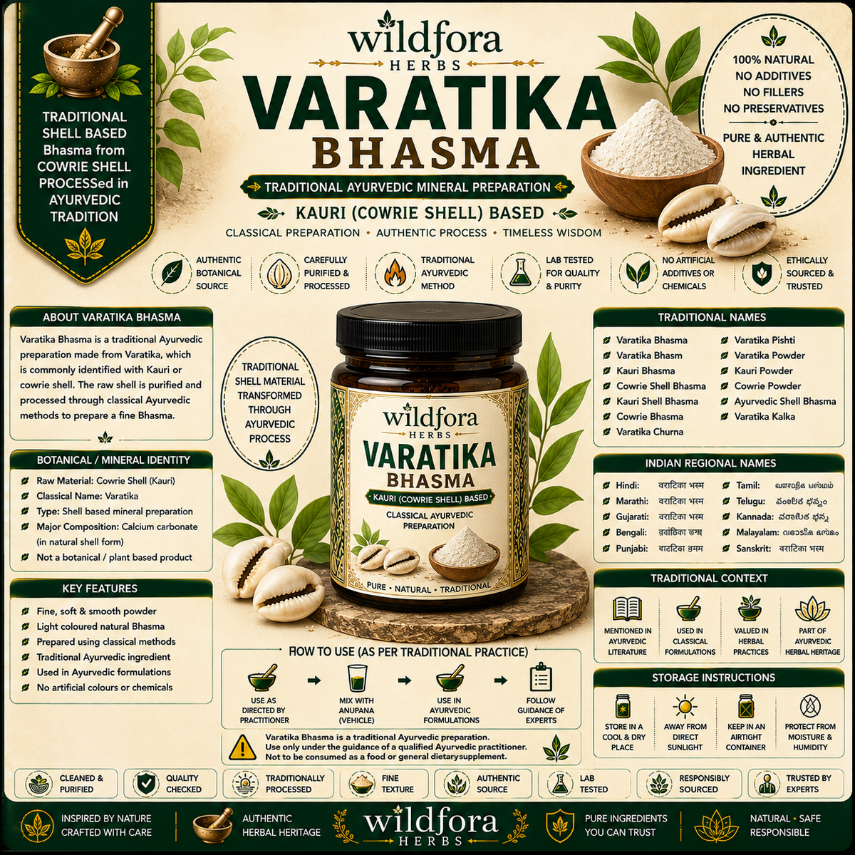 Varatika Bhasma Ayurvedic Mineral Preparation