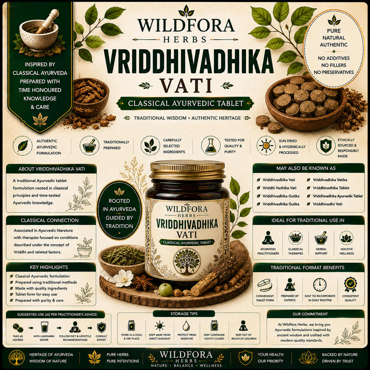 Vriddhivadhika Vati – Herbal Tablet Inspired by the Wild Forest
