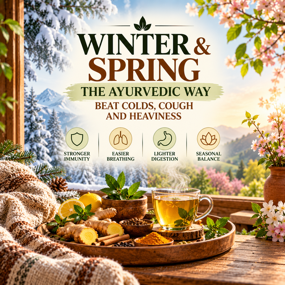 Winter and Spring the Ayurvedic Way: Beat Colds, Cough and Heaviness