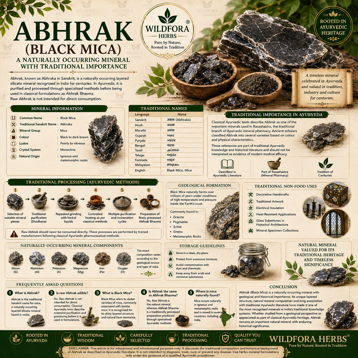 Abhrak Black Mica Whole Natural Mineral Product
