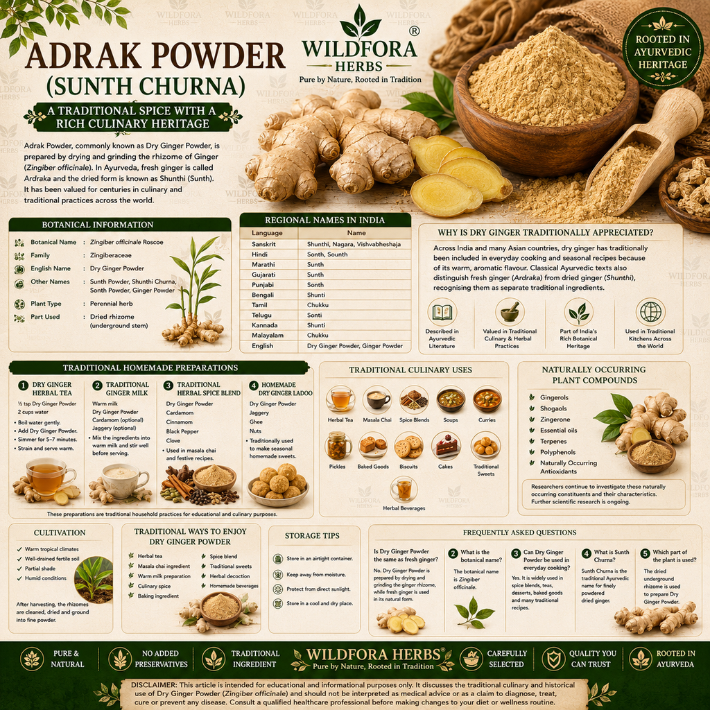 Adrak Powder Dry Ginger Powder | Sunth Churna Herbal Powder