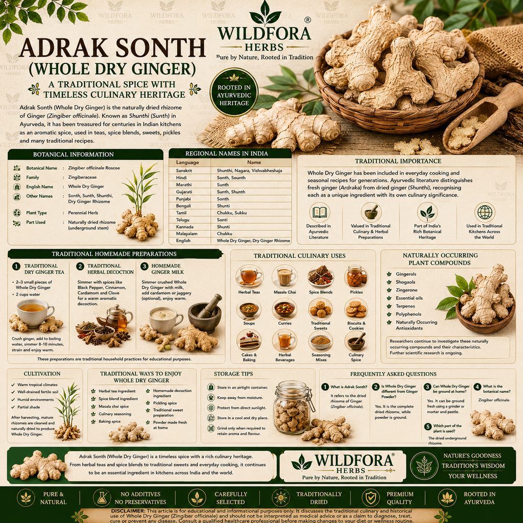 Adrak Sonth Dry Ginger Whole Herbal Product