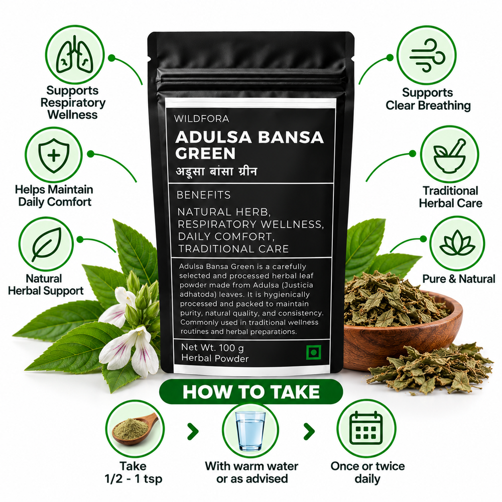 Adulsa Bansa Green | Malabar Nut Whole Adhatoda Vasaka Herbal Product Benefits