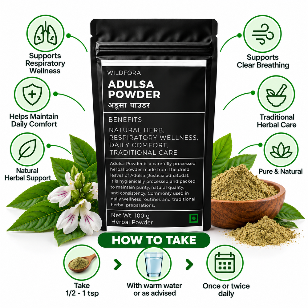 Adulsa Powder Malabar Nut Vasa | Natural Herbal Powder Benefits