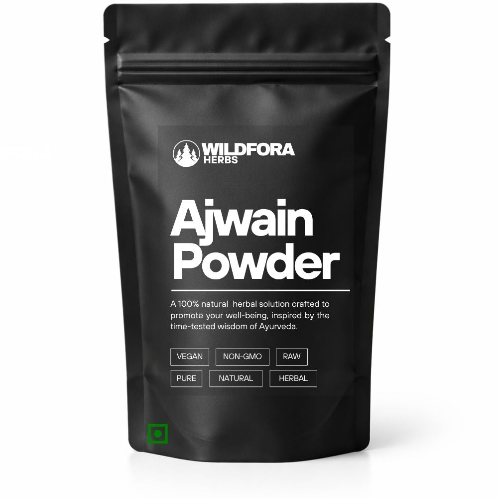 ajwain powder, carom seed powder, trachyspermum ammi, spice powder, natural supplement, wildfora, herbal powder, ajwain seeds, ayurvedic powder, seasoning spice