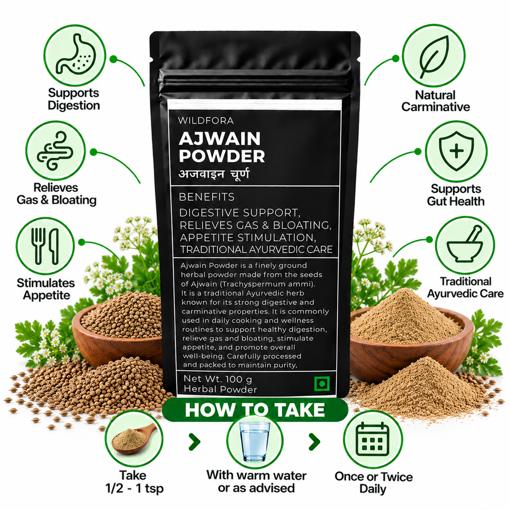 Ajwain Powder Trachyspermum Ammi | Natural Carom Seed Powder Benefits