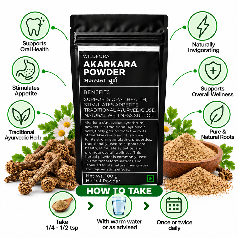 Akarkara Powder Pellitory Root | Anacyclus Pyrethrum Herbal Powder Benefits