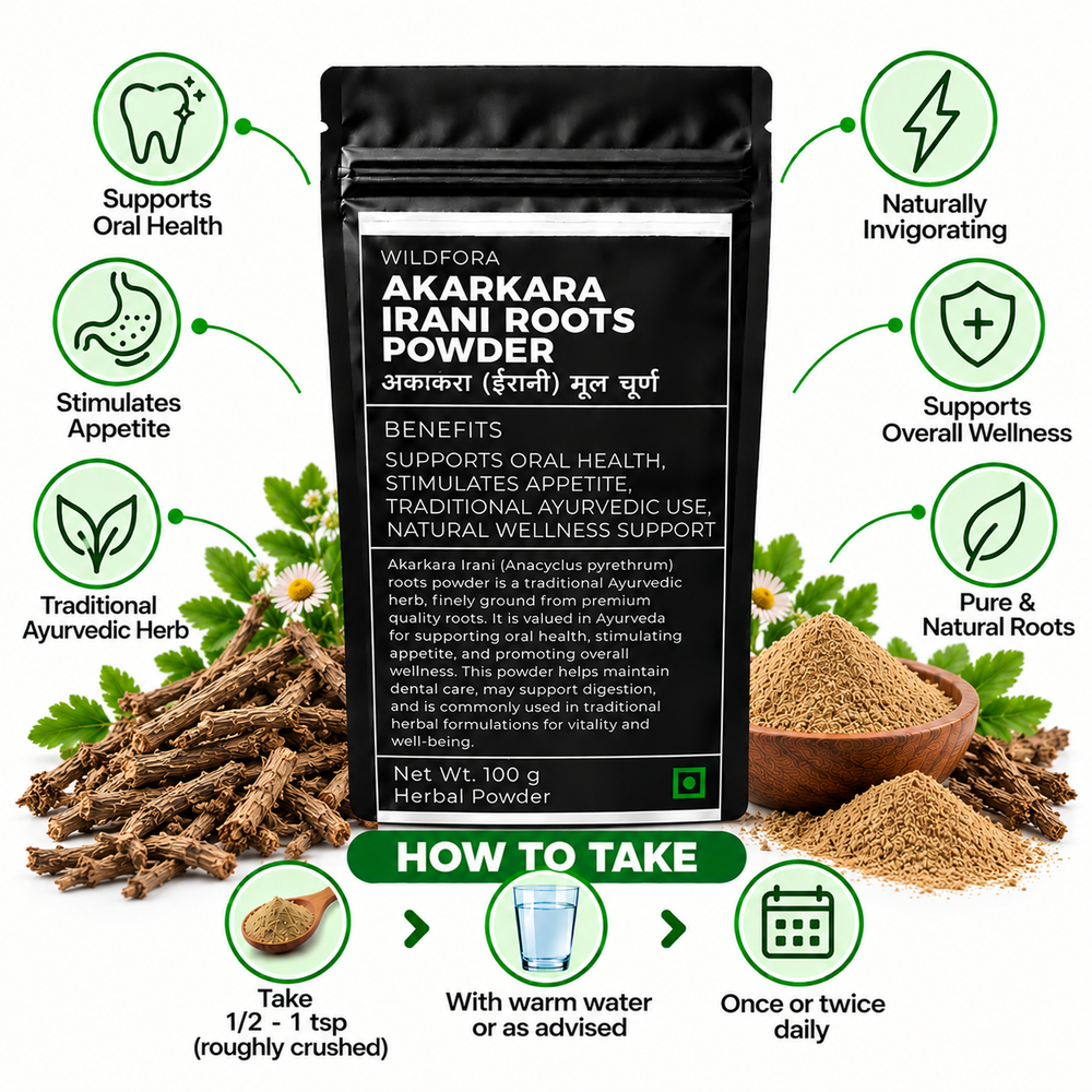 Akarkara Irani Roots Powder Pellitory | Natural Herbal Powder Benefits