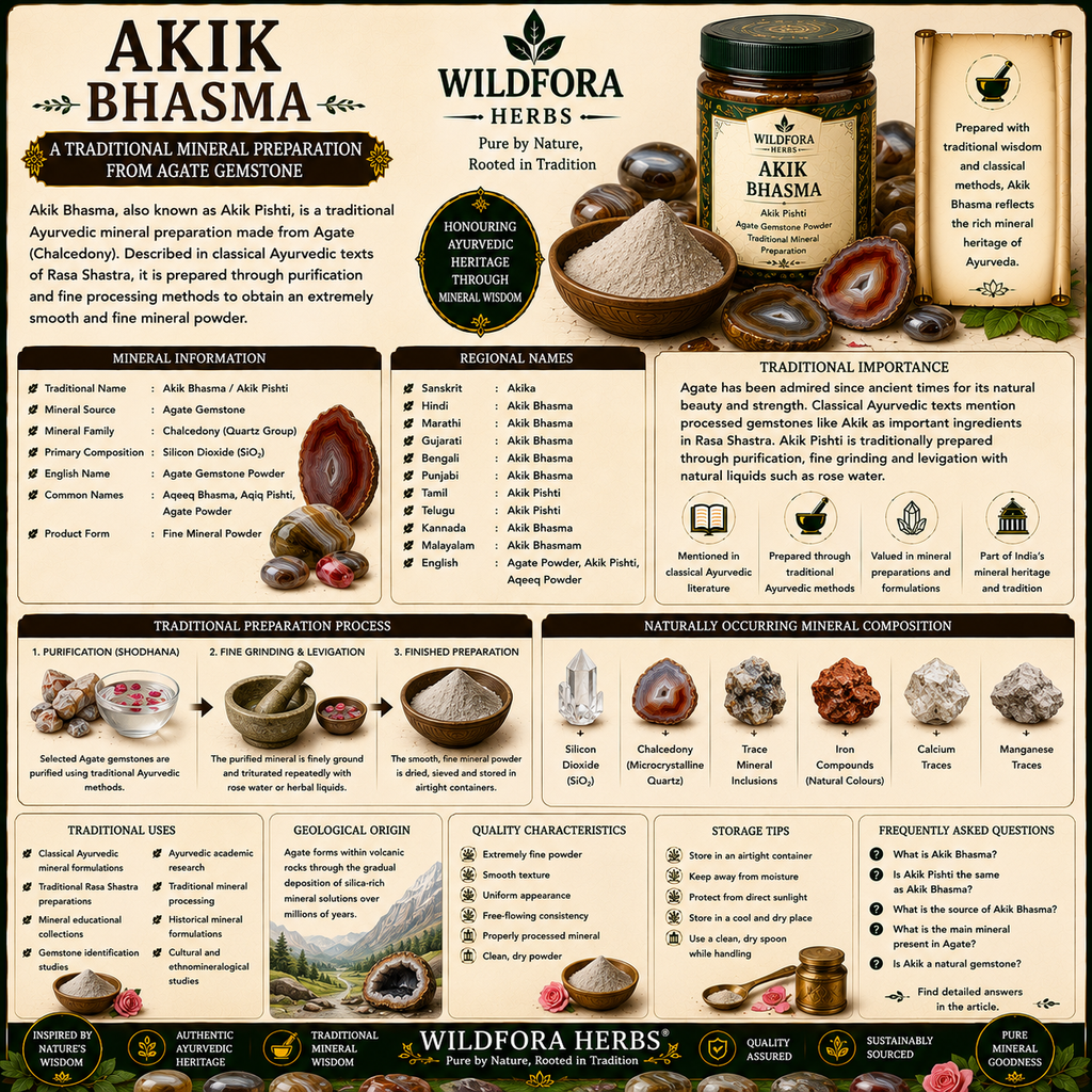 Akik Bhasma Agate Gemstone Powder | Akik Pishti Mineral Powder