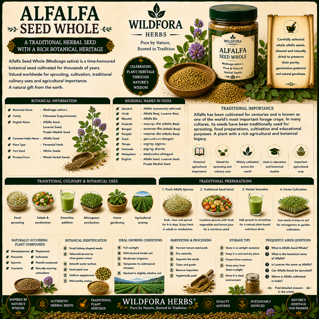 Alfalfa Seed Whole Medicago Sativa Natural Herbal Seeds