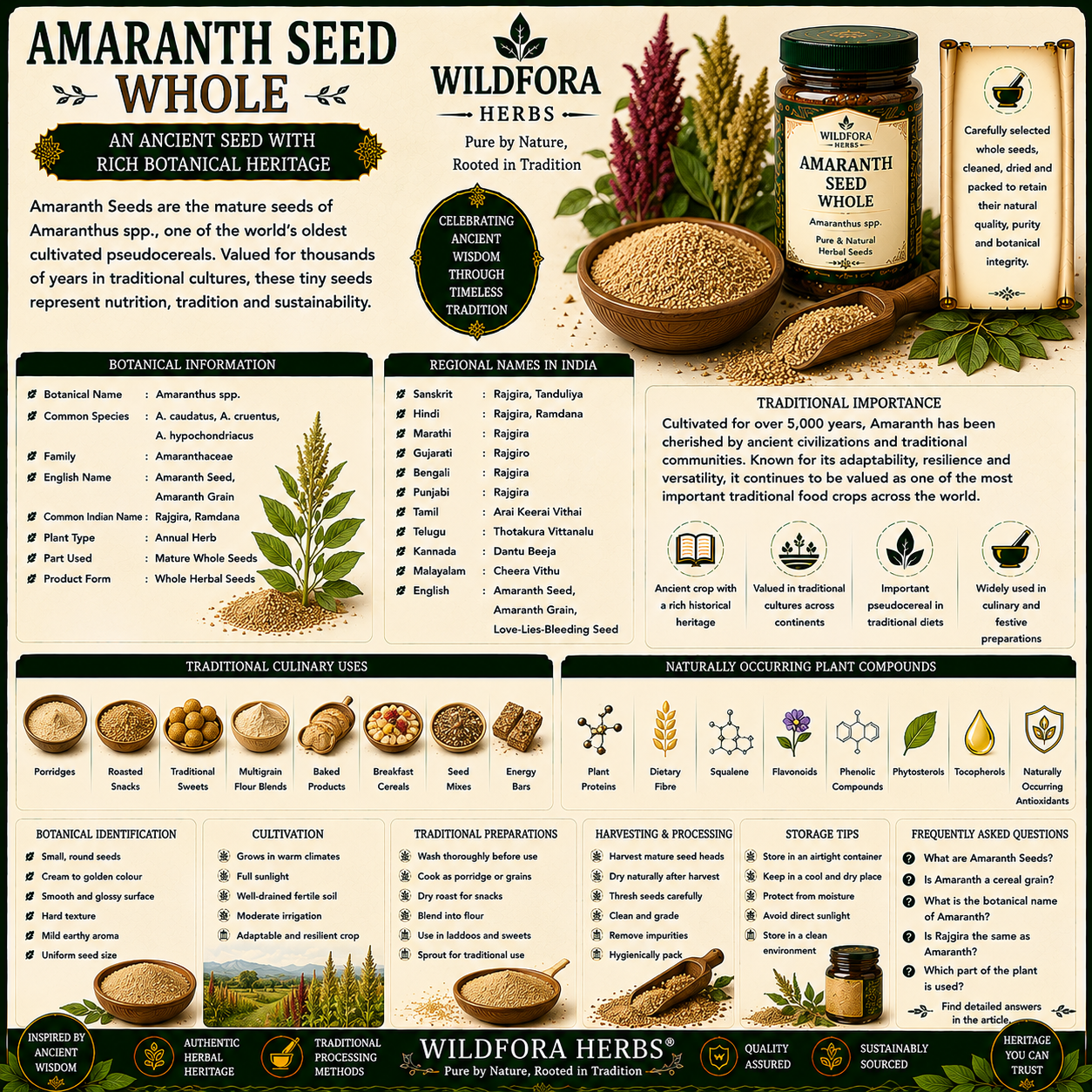 Amaranth Seed Whole Amaranthus Natural Herbal Seeds