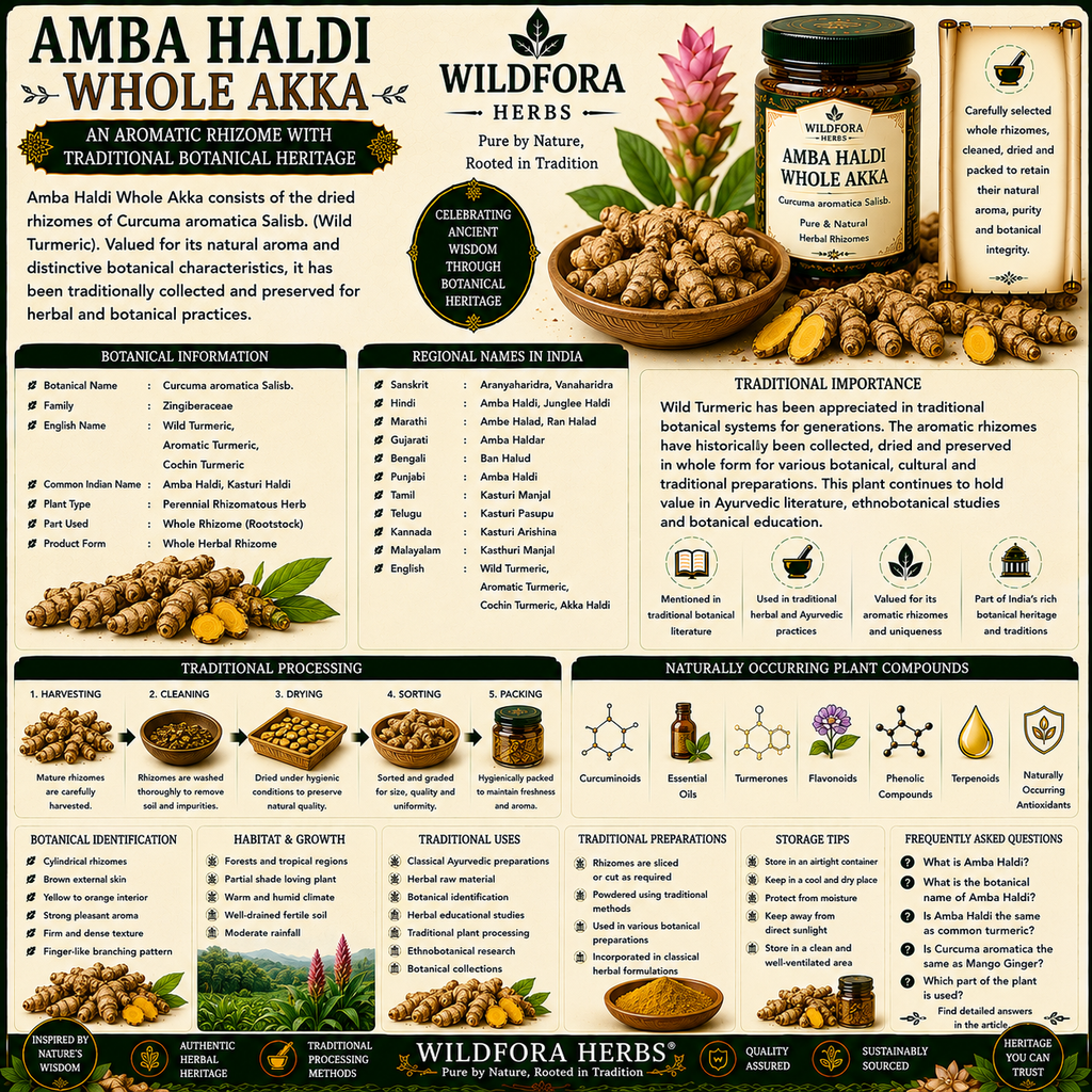 Amba Haldi Whole Akka Curcuma Aromatica Mango Ginger Root