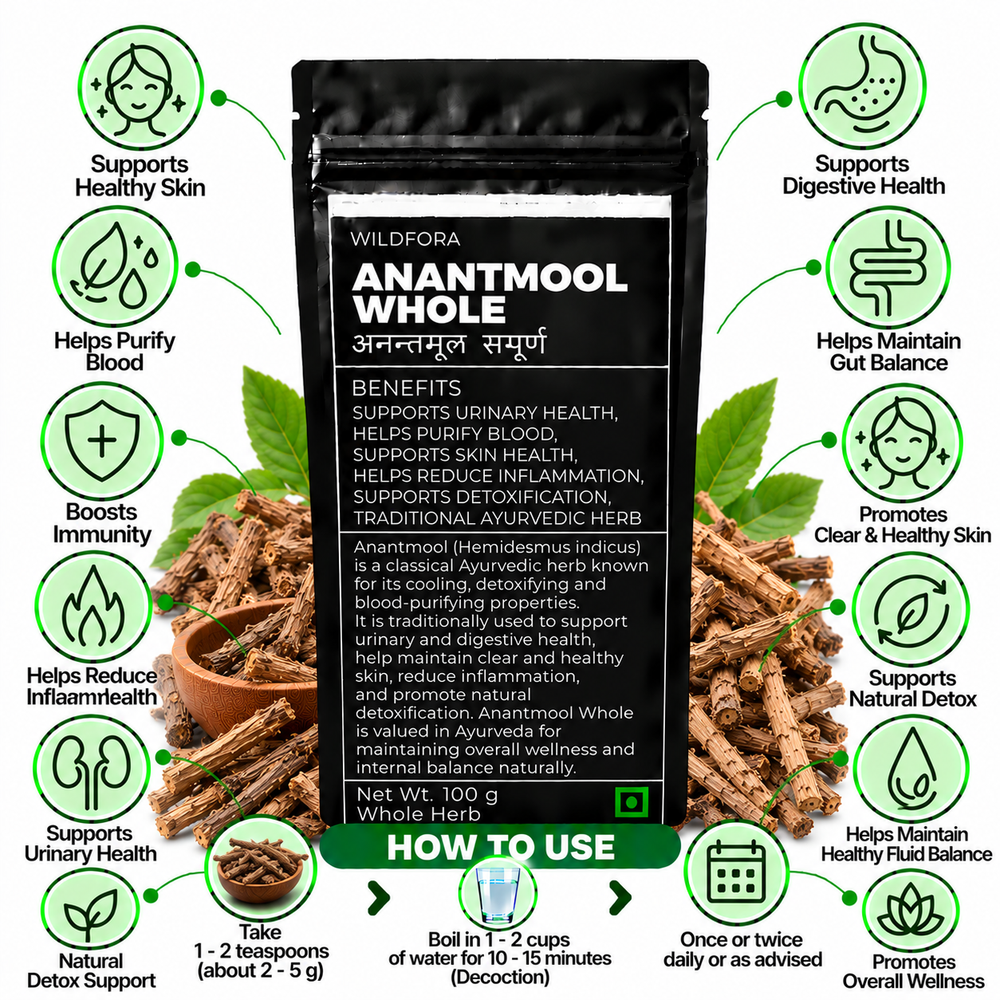 Anantmool Whole Indian Sarsaparilla Hemidesmus Indicus Root Benefits