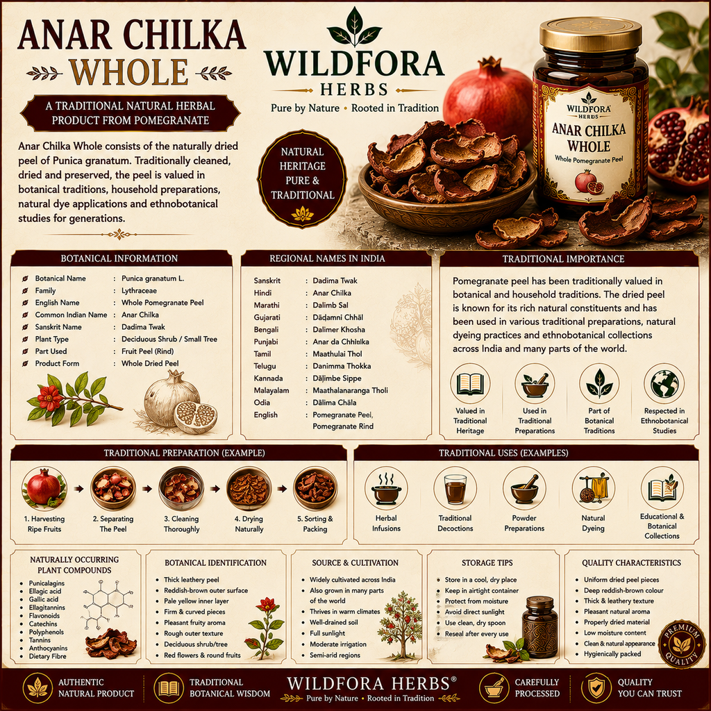 Anar Chilka Pomegranate Peel Whole Punica Granatum Natural Herbal Product
