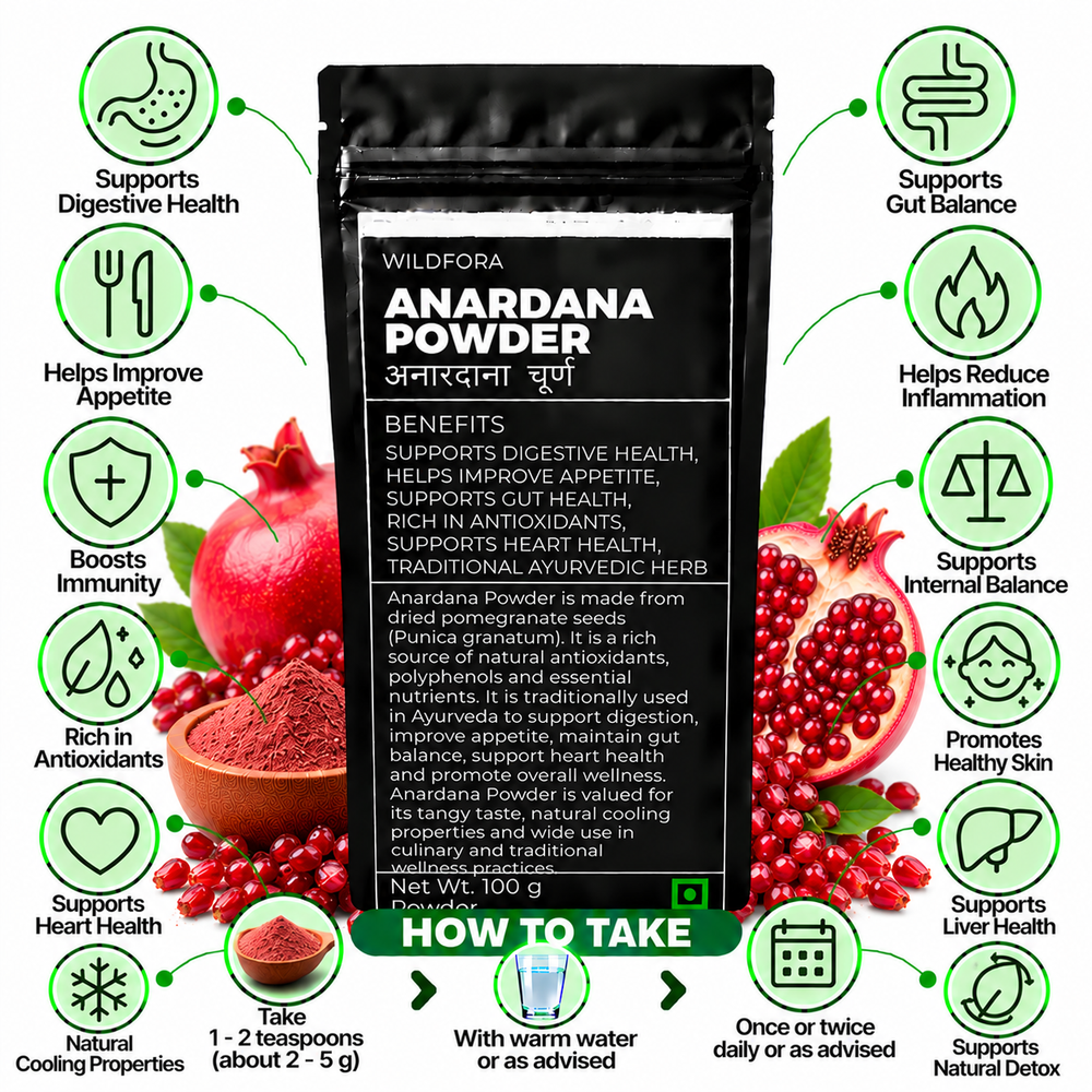 Anardana Churna Pomegranate Seed Powder | Dry Anar Dana Powder Benefits