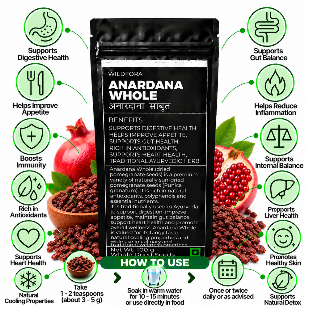 Anardana Whole Pomegranate Dry Seeds Punica Granatum Benefits
