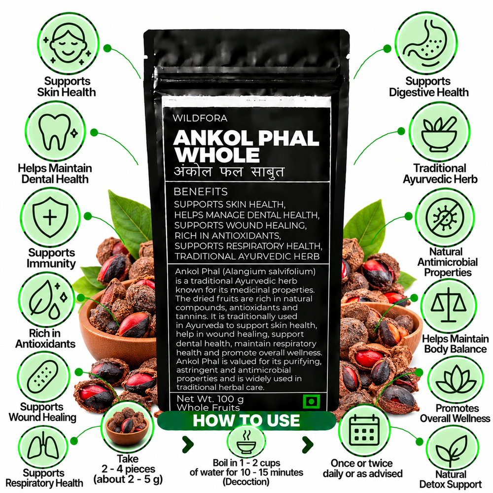 Ankol Phal Whole Alangium Salvifolium Natural Herbal Fruit Benefits