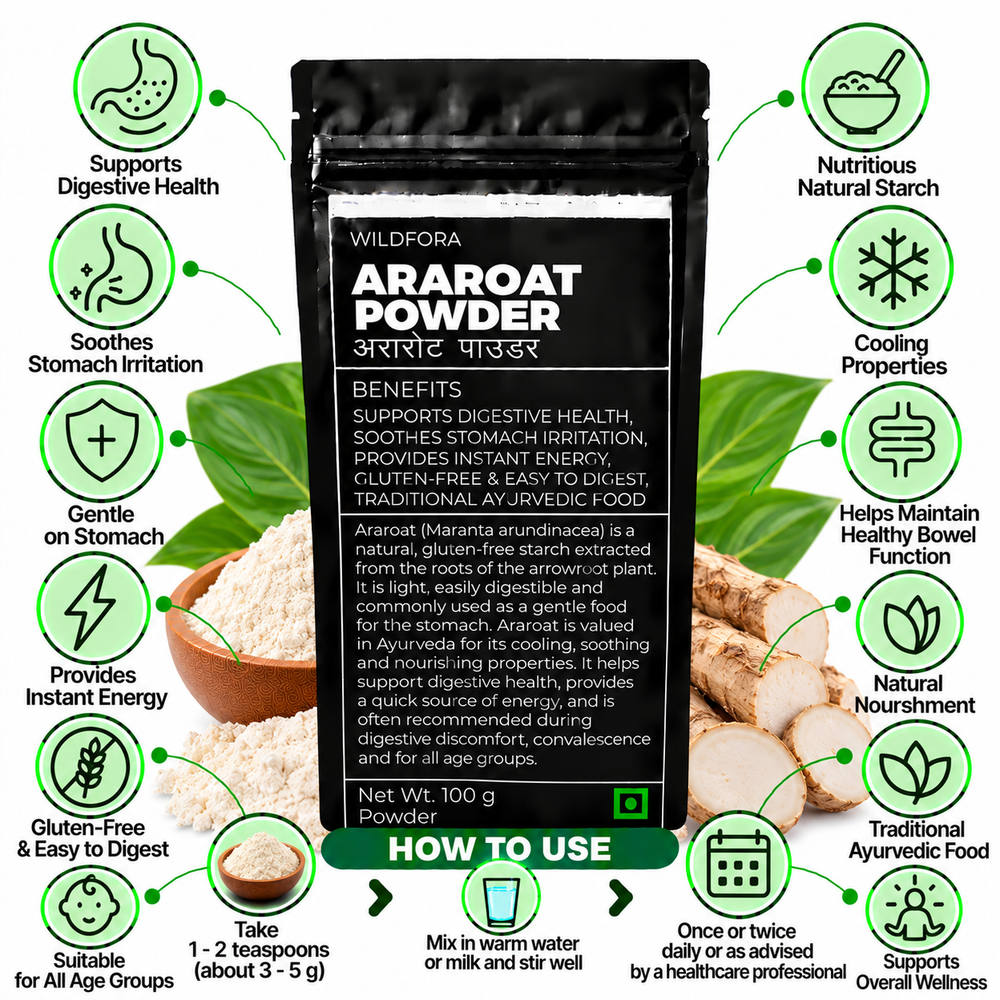 Ararot Powder /Arrowroot Powder | Natural Gluten Free Starch Powder Benefits