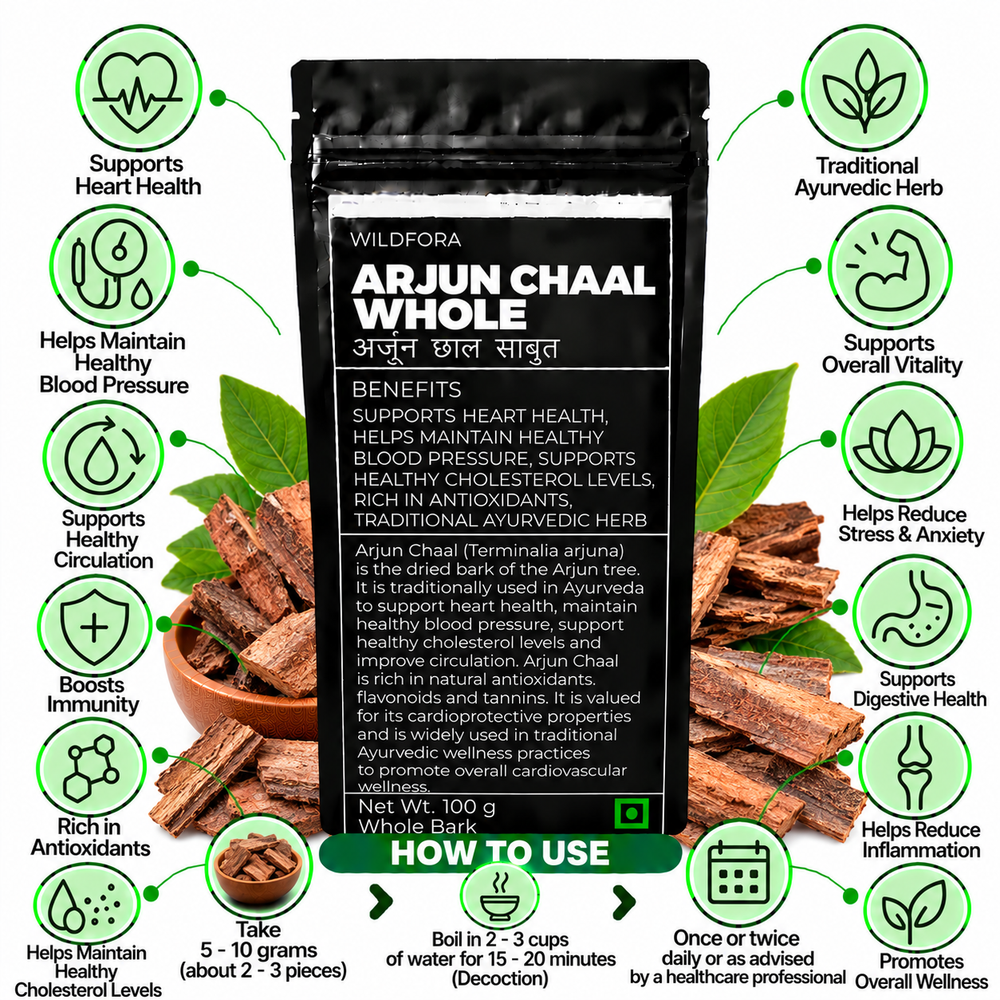 Arjun Chaal Whole Terminalia Arjuna Herbal Bark Benefits