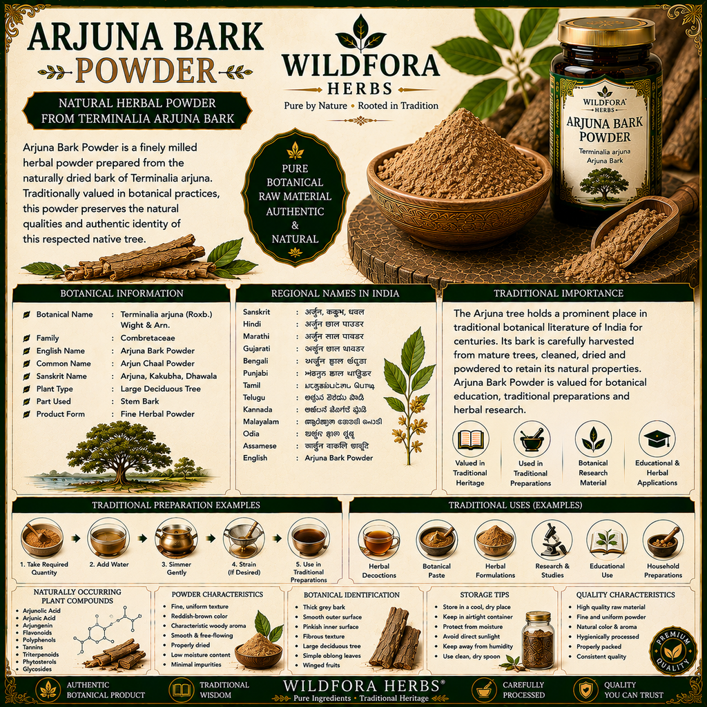 Arjuna Bark Powder Terminalia Arjuna | Natural Herbal Powder