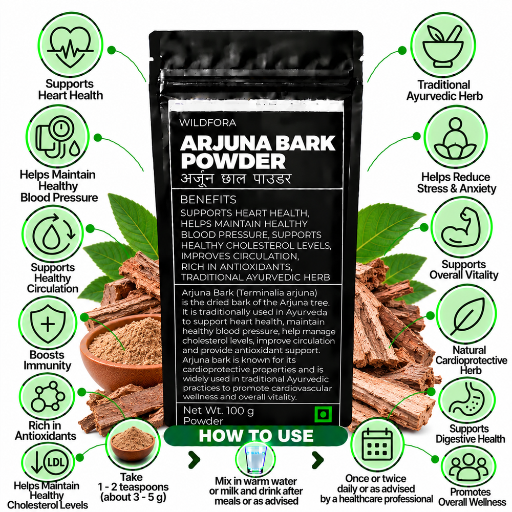 Arjuna Bark Powder Terminalia Arjuna | Natural Herbal Powder Benefits