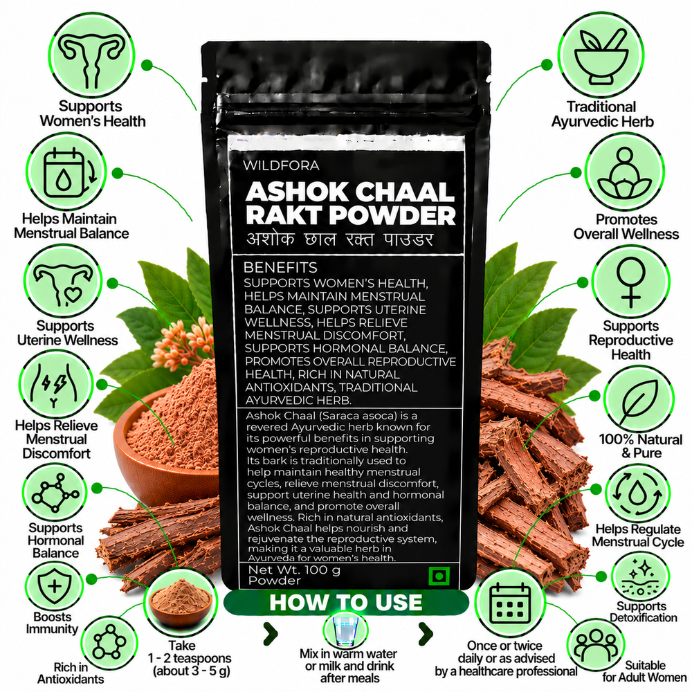 Ashok Chaal Rakt Powder Saraca Asoca | Ashoka Bark Herbal Powder Benefits